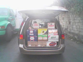 A minivan with 48 cases of beer!