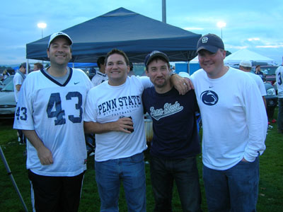 The tailgate crew: Brian, Steve, Marc, and me