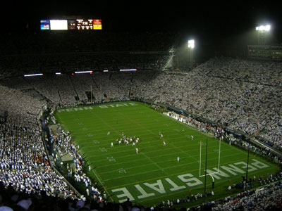 The PSU/Illinois "white-out" at Beaver Stadium