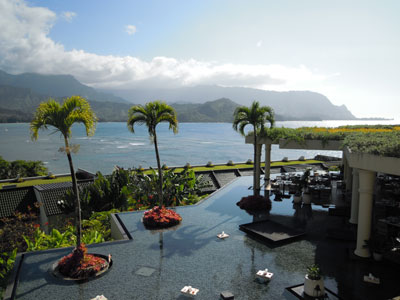 View from room at St. Regis Princeville