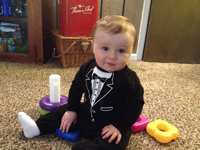 Michael's first black-tie outfit